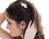 Sample Ready to Ship, Butterfly Rhinestone Bridal Comb, Wedding Hair Piece, Bridal Clip