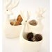 Hand Carved Copal Wood Deer Bowl Set