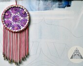 CALABASH Design Recycled Doily Dreamcatcher - Pink