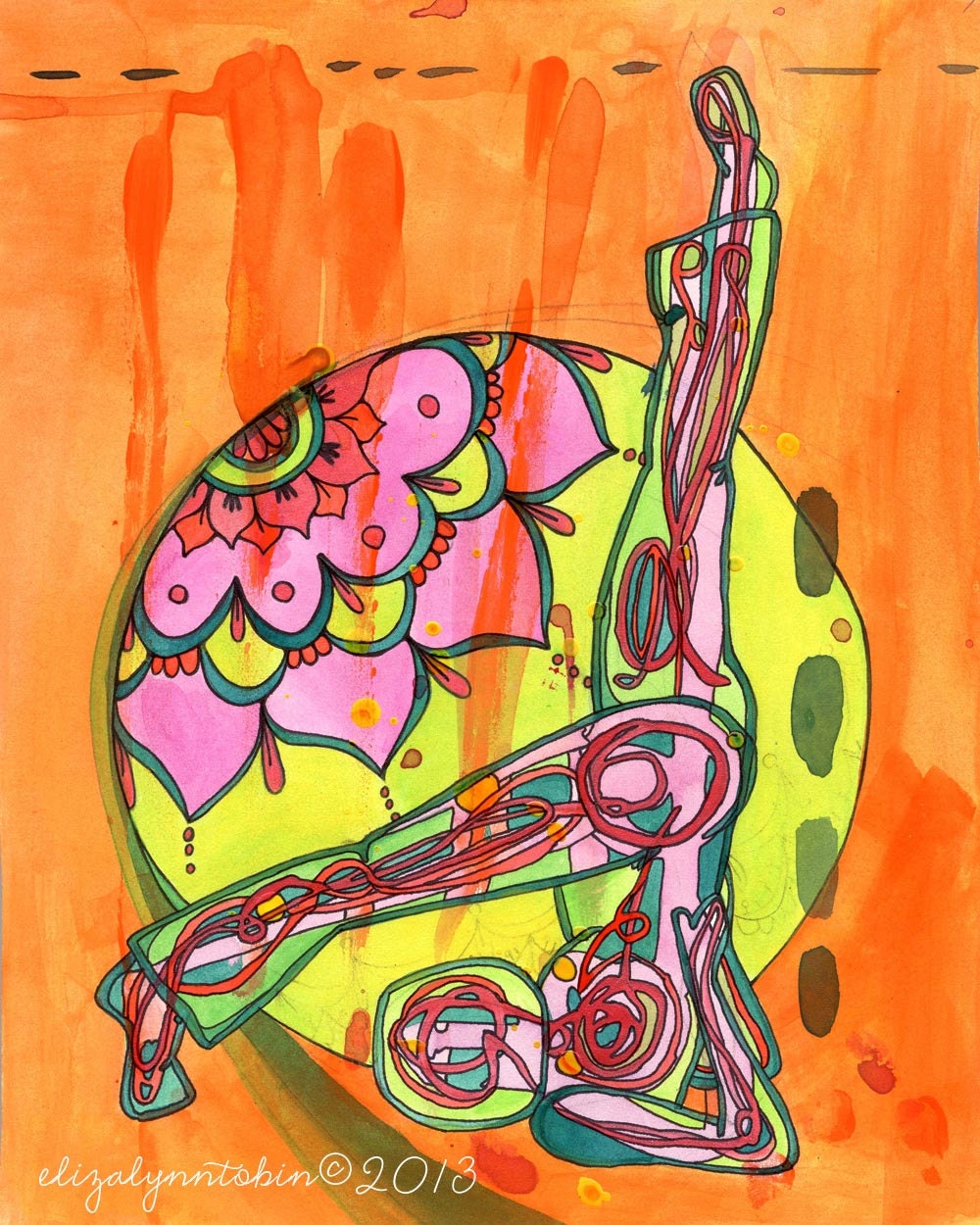 Yoga Art Expression (6x8 Fine Art Print)