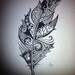 Custom Ink Drawing Black & White Commissioned Artwork GREAT TATTOO Designs