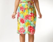 vintage 1970s dress / 70s floral dress / Tea Time Floral Dress