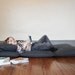 The Scout Foldaway Camp Bed: Duck canvas in Charcoal.