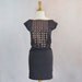 Pattern Drop in Pastel Jersey Dress in Asphalt Grey