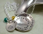 Personalized Mother Necklace, Charm Necklace, Mother's Day, Grandmother Necklace, Child Name, Hand Stamped