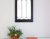 Leaded Mirror in Reclaimed Window Sash Handmade Wall Mirror