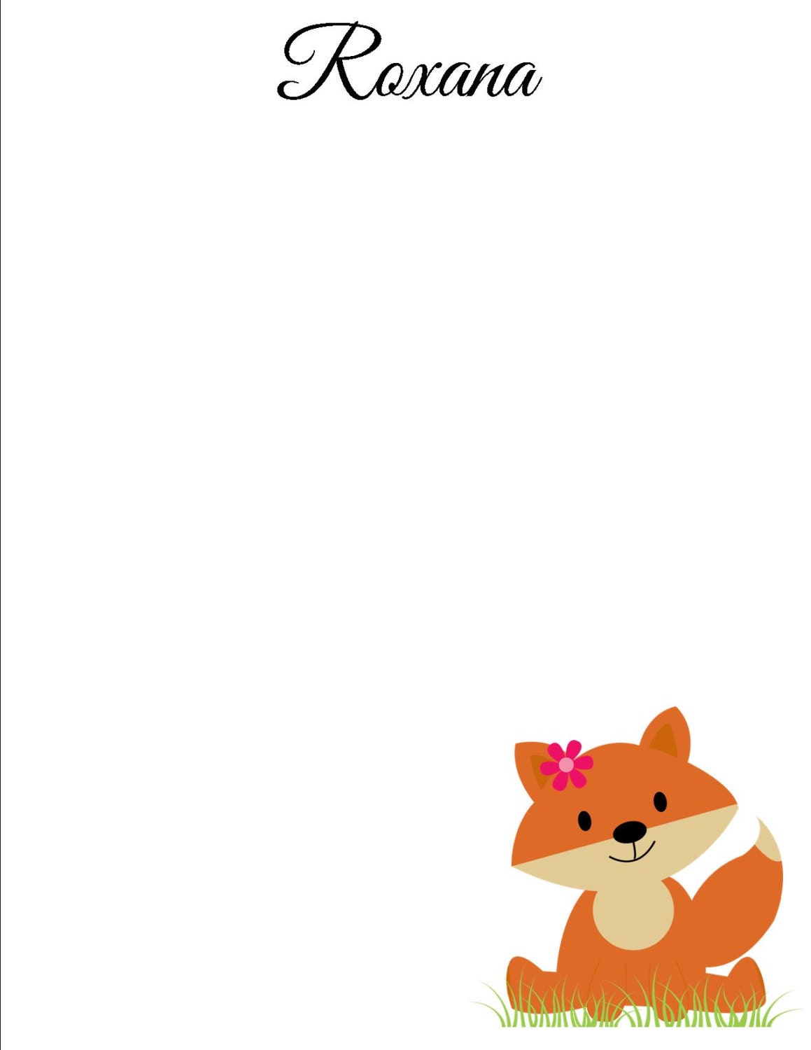 Personalized Fox Notepads /Personalized Notebook / Personalized Note Pads/ Set of Notepads /  Set of 2 Foxs Design