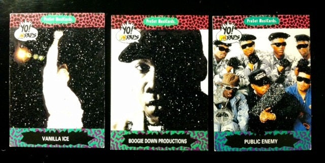 CLASSIC MATERIAL - Yo MTV Raps Glitter Trading Cards - Choice of Boogie Down Productions, Vanilla Ice & Public Enemy