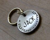 Custom Pet ID Tag, Jack, in 1'' Brushed Aluminum