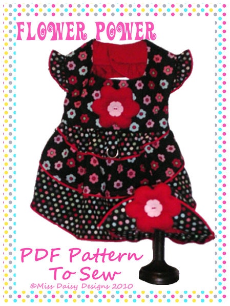 Dog Clothes PDF Pattern To Sew Harness Dress & Hat