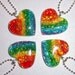 Rainbow Pride - Tinsel Glitter and Resin Heart Pendant