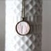 Embroidered soft pink linear necklace