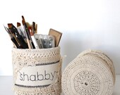 Teachers Gifts CRAFT ORGANIZER Crochet Pencil Holder Office Organizer Embroidered Home Decorating