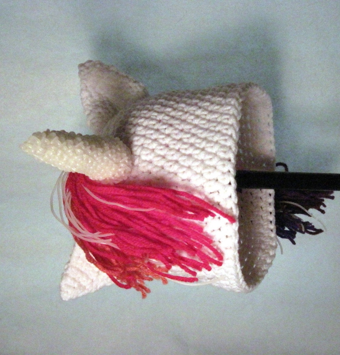 Rainbow Unicorn Glow in the Dark Hat Crocheted LGBT Rave or Child's Costume