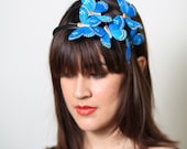 Light Turquoise Butterfly Headband - woodland, fairy tale, bride