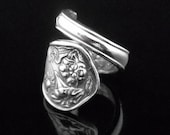 Recycled Eco-Friendly Spoon Ring - Wildwood - Antique Silverware Jewelry