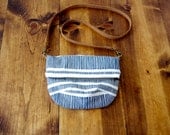 The City Bag  - Navy Blue - Lines - Cross body bag / purse