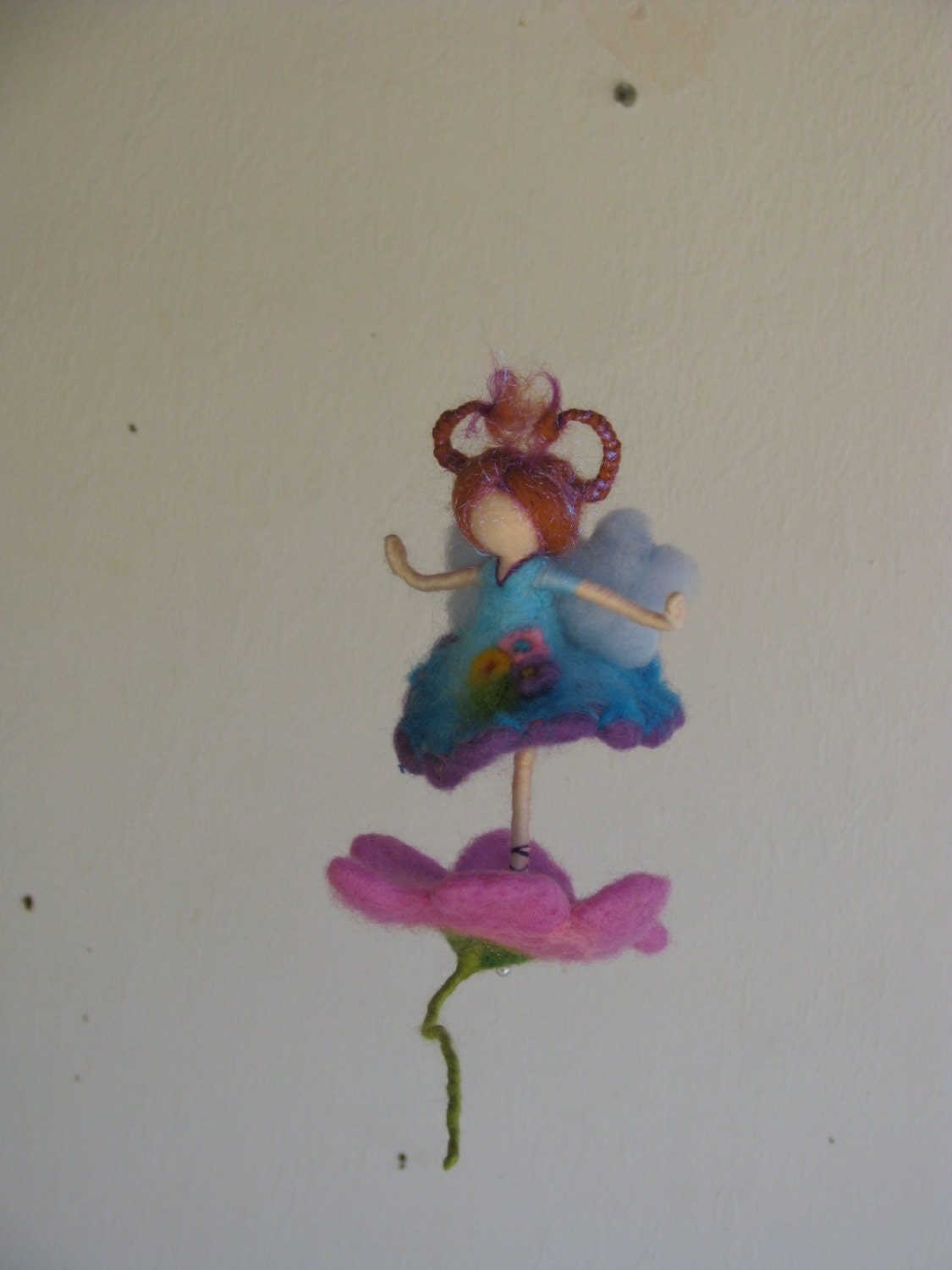 Waldorf inspired needle felted nursery mobile