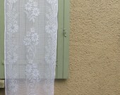 White Lace Curtain, French Door Curtain, Tall Curtain