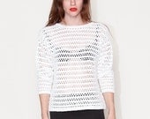 White knit Contempo casual Sweater
