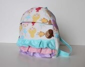toddler backpack -- ballerinas with ruffles