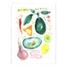 Original watercolor painting of Guacamole recipe, Avocado, Vegetable, Kitchen decor, Food art, Green