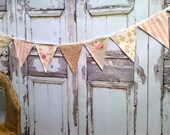 Vintage Peony Bunting Flags and Rose Patterns Romantic sweet Party Wedding Pennants Il_170x135