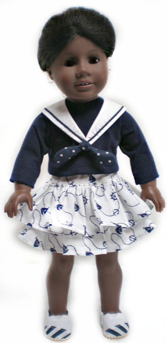 LONG SLEEVED SHIRT (Navy) American Girl 18 inch doll
