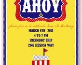 Preppy Nautical Party PRINTABLE Birthday DIY Invitation by Love The Day Il_170x135