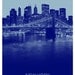 New York Pop Poster Print in Blue on Blue (8x10)