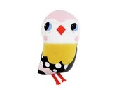 Little pink bird plush softoy - by Onelittleredfox