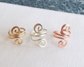 Double Swirl Toe Ring - Silver, Gold or Copper
