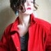 Lipstick Red Corduroy Spring Jacket