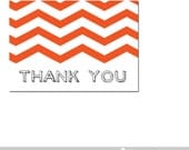 DIY Chevron Thank You Card Printable - Poppy Red - In the Details -