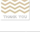 DIY Chevron Thank You Card Printable - Starfish Tan - In the Details -
