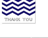 DIY Chevron Thank You Card Printable - Navy- In the Details -