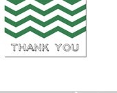 DIY Chevron Thank You Card Printable - Emerald- In the Details -