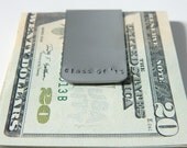 Silver Hand Stamped Money Clip Initial, Monogram, Name, or Saying of your choice