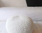 Pouf Crochet medium - ecru