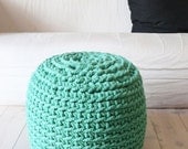 Pouf Crochet thick yarn - Grayed Jade