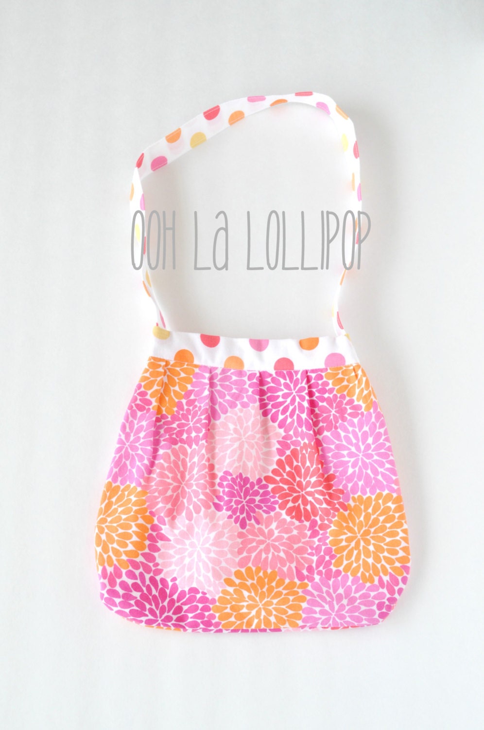 Girl on the Go Bag, in Pink & Orange Floral Burst
