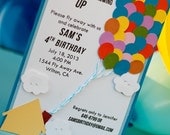 Balloon Theme Birthday Invitation