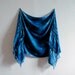 Handwoven Cotton Natural Indigo Dyed Oversized Scarf - Dark Cable