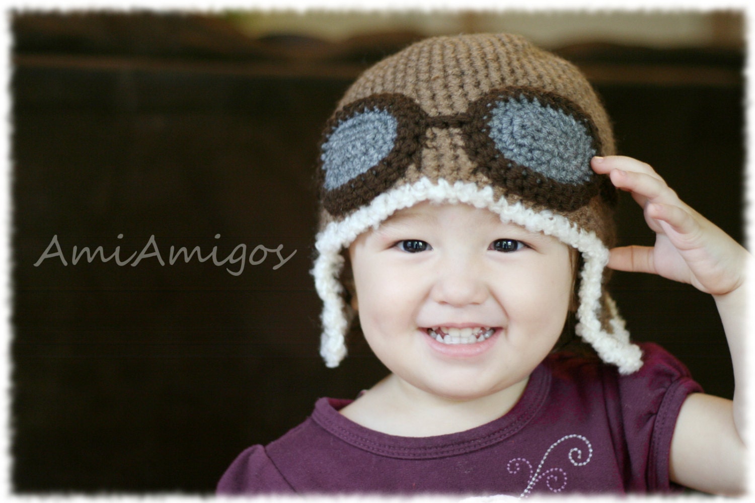 Crochet Aviator Hat (12m - 2T)