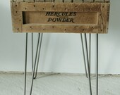 Shipping Crate Side Table (Hercules Powder) 16in x 19in. x 26in.