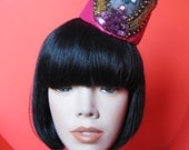 The Birthday Fez - Pink Silk and Sequins