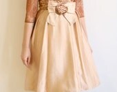 1950s Dress // Silk & Lace Mardi Gras Dress // Small