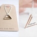 Minimalist Geometric Silver Triangles Necklace