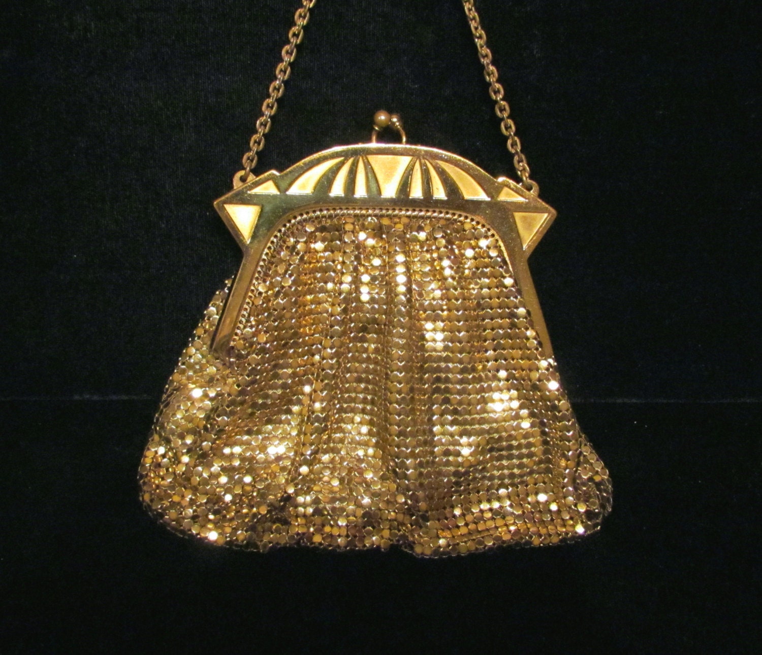 1930s Purse Art Deco Purse Gold Mesh Purse Whiting And Davis Formal Purse Evening Purse Wedding Purse Handbag
