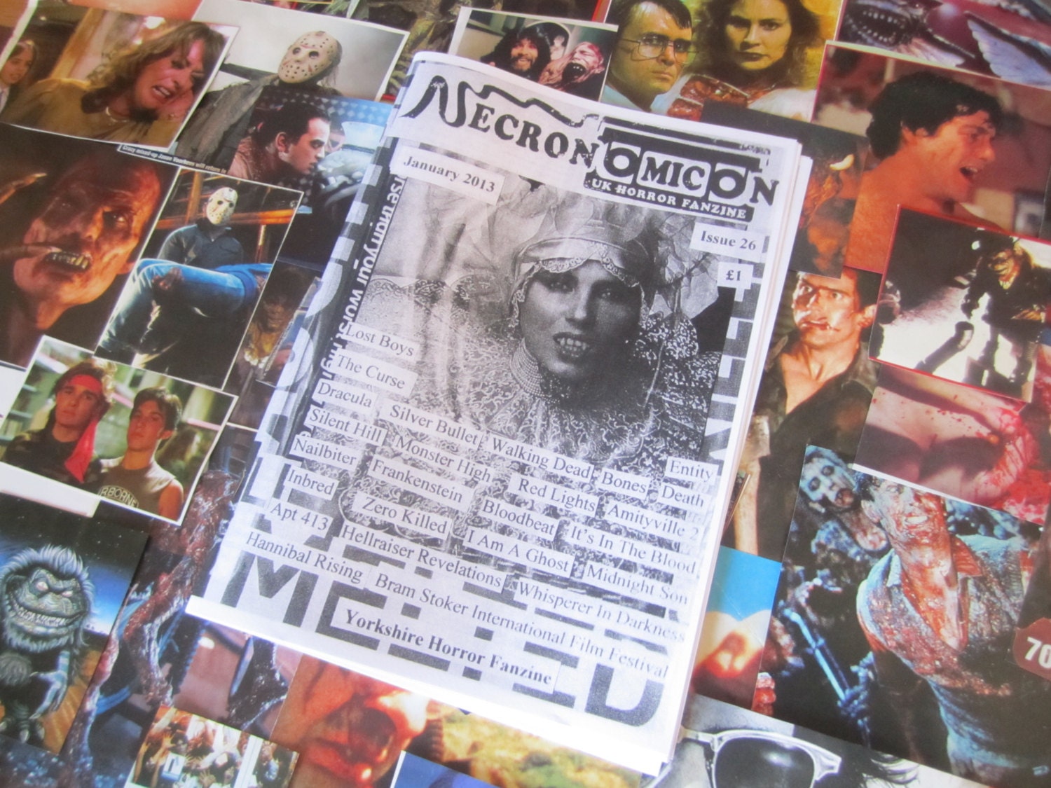 NECRONOMICON 26 UK horror fanzine zine January 2013 retro 80's cheese fanboy geek reviews